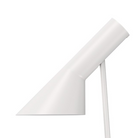 The AJ Mini Table Lamp from Louis Poulsen in white, in a close up shot.