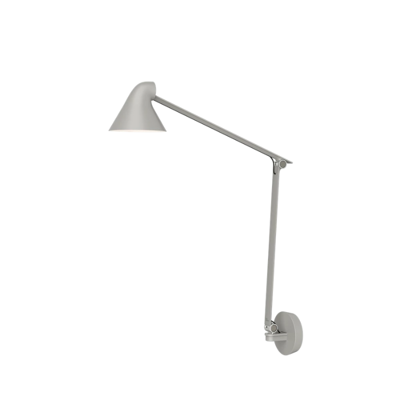 The NJP series was designed by Oki Sato, with the intention of producing a new interpretation of the classic anglepoise lamp. The NJP Wall lamp’s flexible head and arms provide exceptional adjustability, which is often lacking in standard wall lights. One refined yet practical detail is the fixture's chimney-shaped head, which reflects some of the light through the rear.