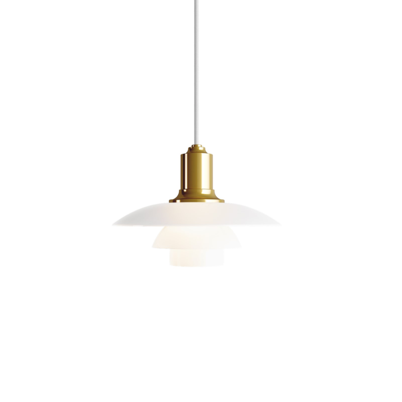 The PH 2/1 Pendant from Louis Poulsen in brass.