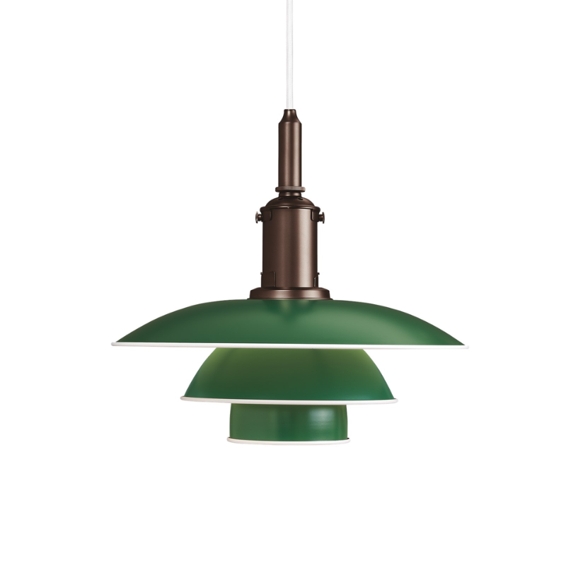 The PH 3½-3 Pendant Light from Louis Poulsen in green.
