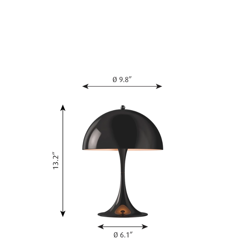 The Panthella Mini Table Lamp is the downscaled version of Verner Panton's classic Pantella Table Lamp created in collaboration with Louis Poulsen in 1971.