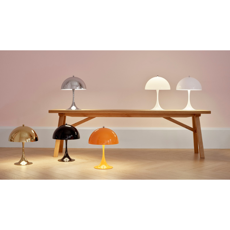 The Panthella Mini Table Lamp is the downscaled version of Verner Panton's classic Pantella Table Lamp created in collaboration with Louis Poulsen in 1971.
