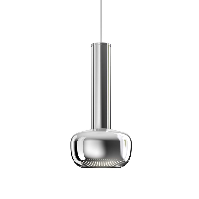 The VL 56 Pendant from Louis Poulsen in high luster chrome plated.