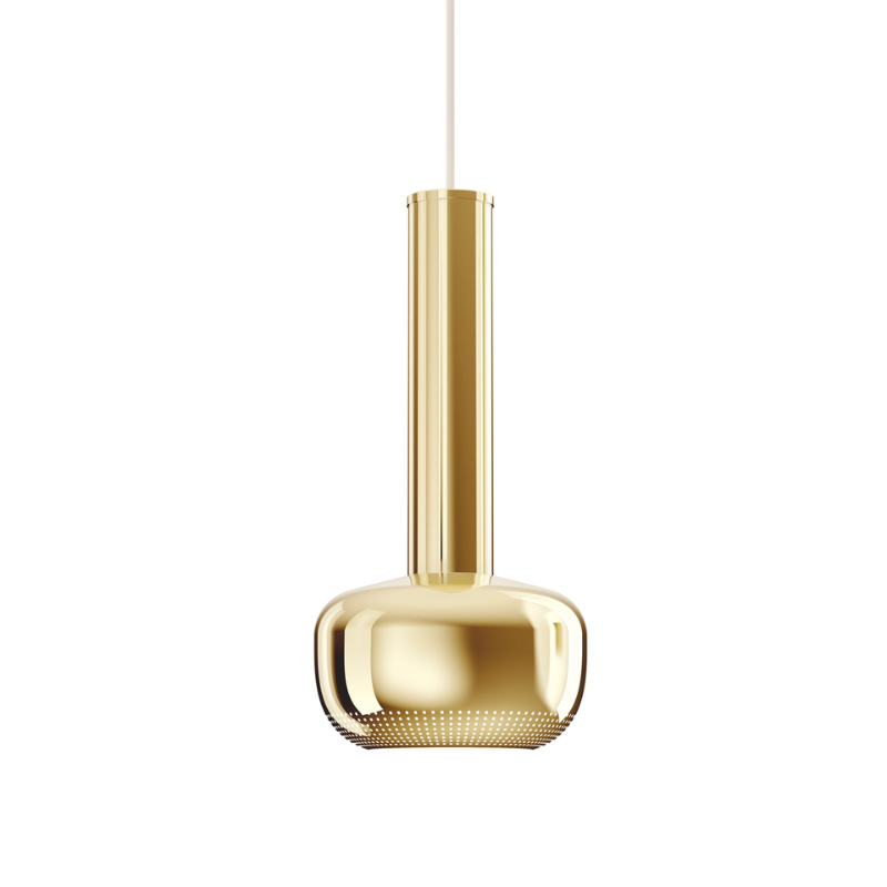 The VL 56 Pendant from Louis Poulsen in polished brass.