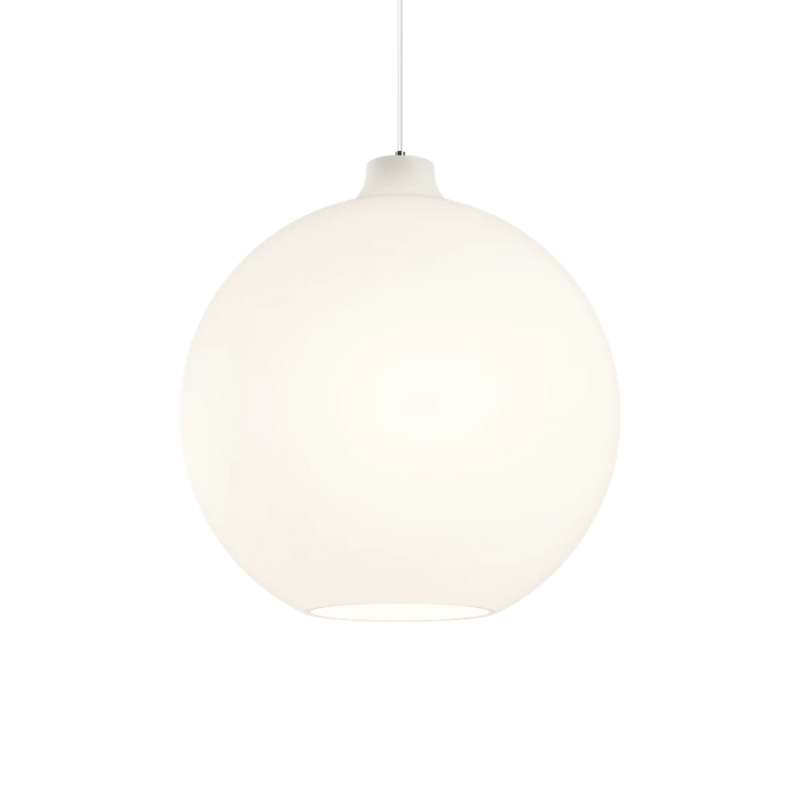 Designed by Danish architect Vilhelm Wohlert, the Louis Poulsen Wohlert Pendent features a simple and timeless globe design. 