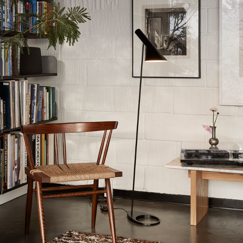 Louis Lifestyle image of Poulsen AJ Floor Lamp in Black