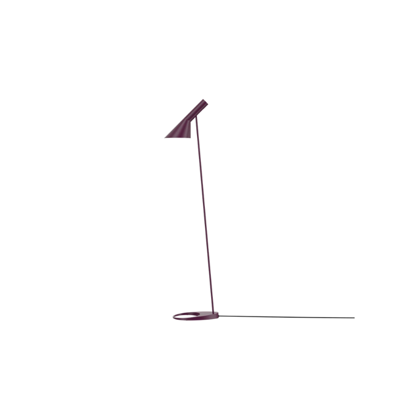 The AJ Floor Lamp designed by Arne Jacobsen for Louis Poulsen features a slim profile that fits in perfectly with every room. The fixture emits downward-directed light and the angle of the shade can be adjusted to optimize light distribution.