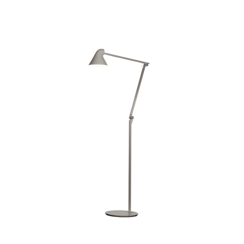 The NJP Floor lamp’s flexible head and arms provide exceptional adjustability, which is often lacking in standard floor lights. It is well-suited for use as a reading light beside an armchair or sofa, as the flexible design means the light can easily be adjusted to provide optimal lighting. Shown in Light Grey