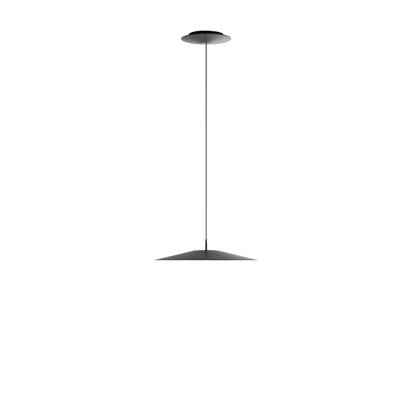 Elegance and purity in form characterize the “Koinè” family of pendant lights, named for its meaning of “shared language” and for its shapes which make it extremely versatile. The light source features a specially designed mineral lens. The light beam distributed by the lens is homogenous and distinct, a broad cone of light with clearly-defined edges.