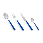 The Fantasia 16 Piece Cutlery Set from Mepra (4 of each per set) in electric blue.