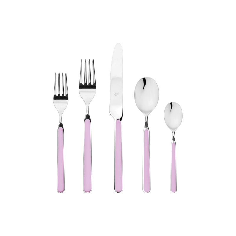 The Fantasia 20 Piece Cutlery Set from Mepra (4 of each per set) in lilac.