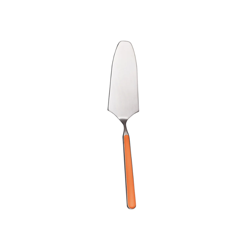 You never get tired of color, especially in our surroundings. Fantasia is a funky apostrophe between the words "elegance" and "refinement" of all our collections. The cake server, cutlery, and serveware is made of 18/10 stainless steel and has highly colored handles with high resistance.