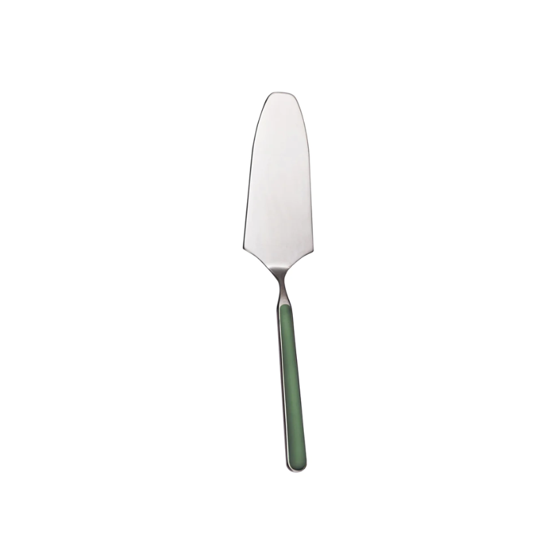 You never get tired of color, especially in our surroundings. Fantasia is a funky apostrophe between the words "elegance" and "refinement" of all our collections. The cake server, cutlery, and serveware is made of 18/10 stainless steel and has highly colored handles with high resistance.
