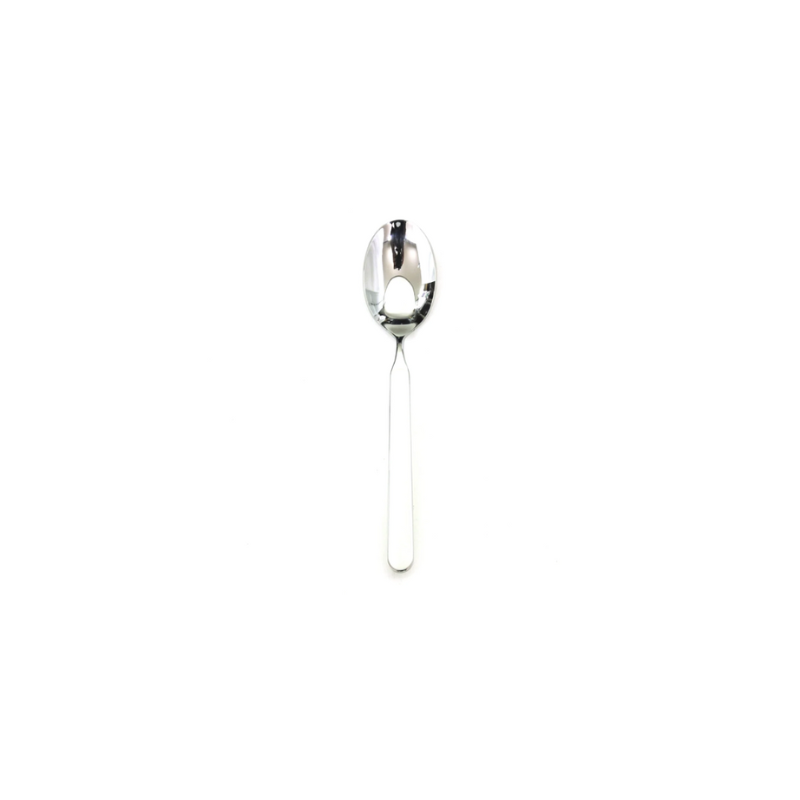 The Fantasia Coffee and Tea Spoon from Mepra in white.