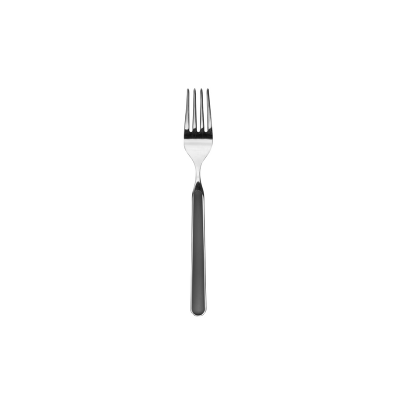 The Fantasia Dessert Fork from Mepra in black.