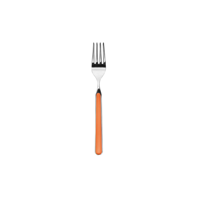 The Fantasia Dessert Fork from Mepra in carrot.