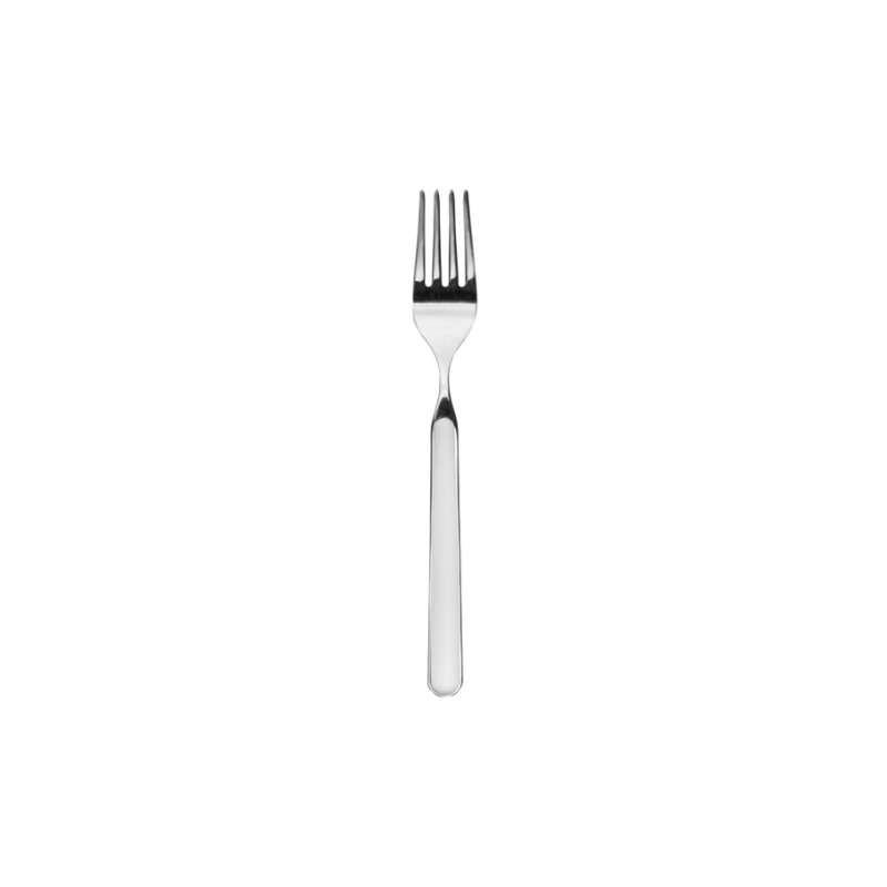 The Fantasia Dessert Fork from Mepra in white.