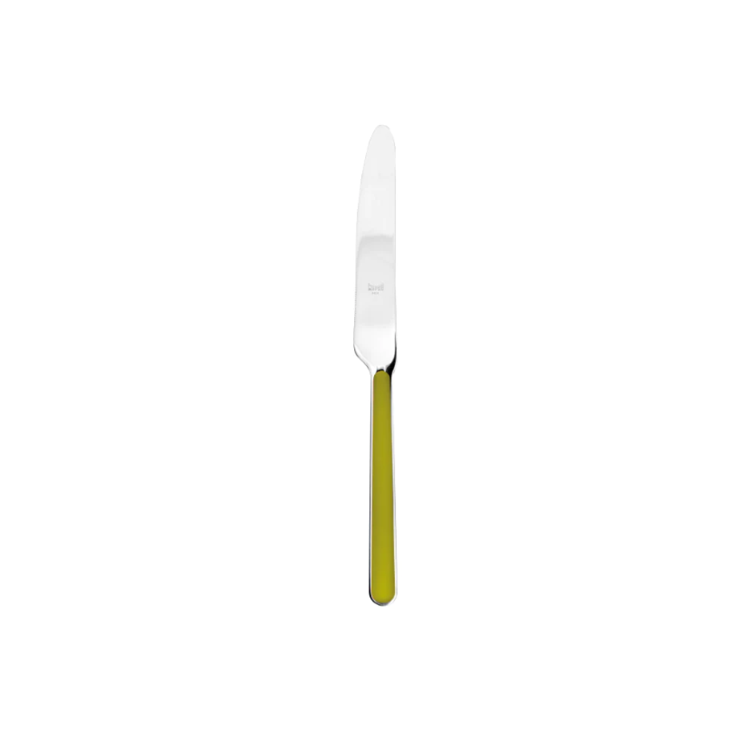 The Fantasia Dessert Knife from Mepra in olive green.