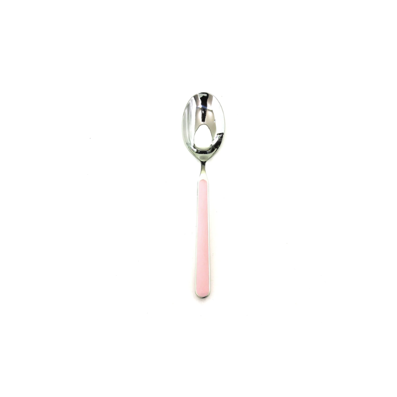 The Fantasia Dessert Spoon from Mepra in pale rose.