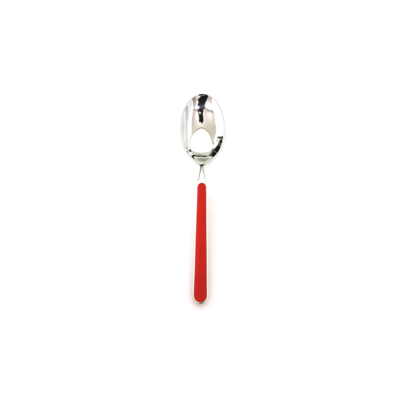 The Fantasia Dessert Spoon from Mepra in red.