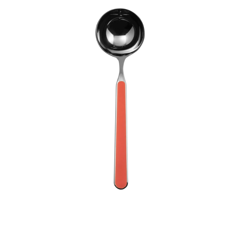 The Fantasia Gravy Boat Ladle from Mepra in new coral.