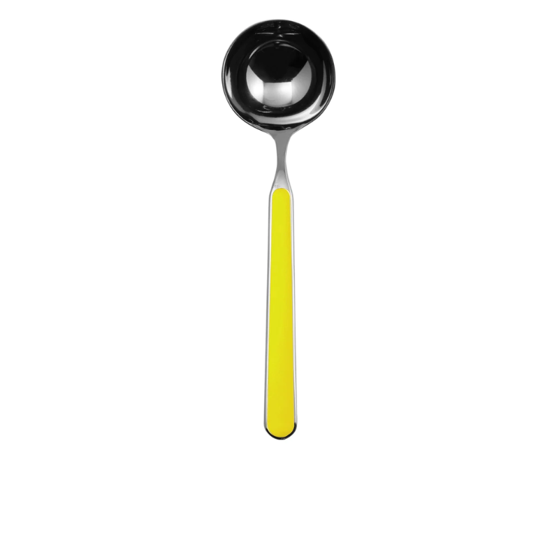 The Fantasia Gravy Boat Ladle from Mepra in yellow.