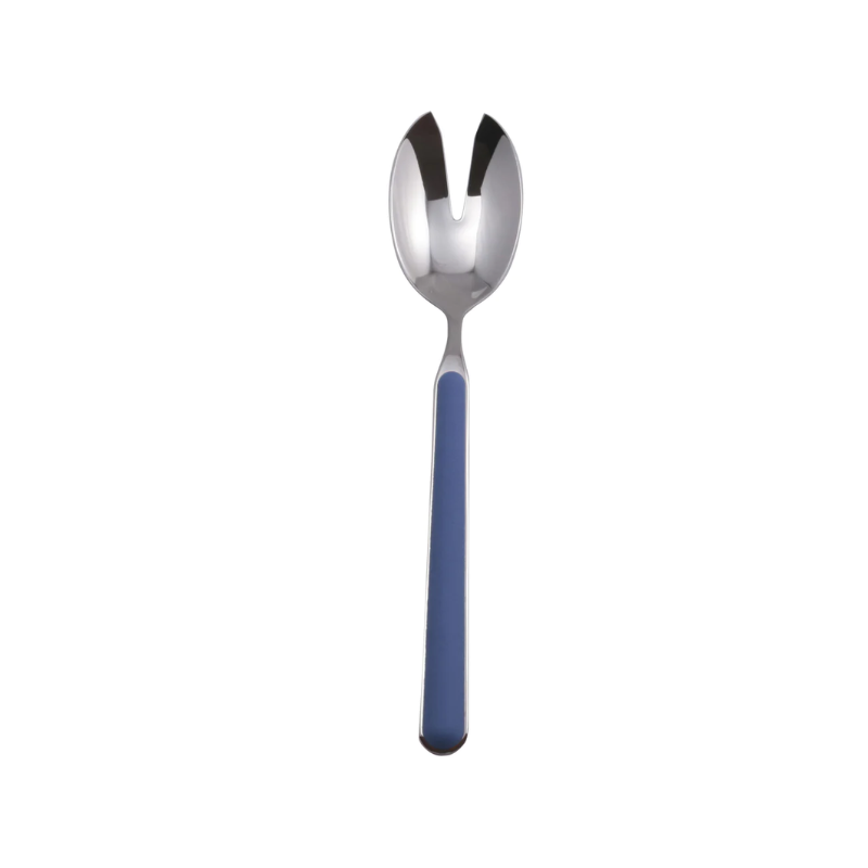 The Fantasia Salad Serving Fork from Mepra in blue.