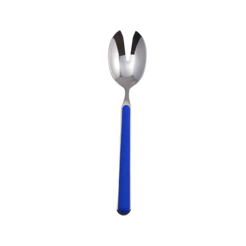 The Fantasia Salad Serving Fork from Mepra in electric blue.