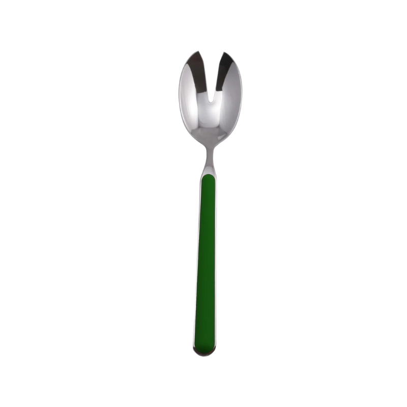 The Fantasia Salad Serving Fork from Mepra in green.