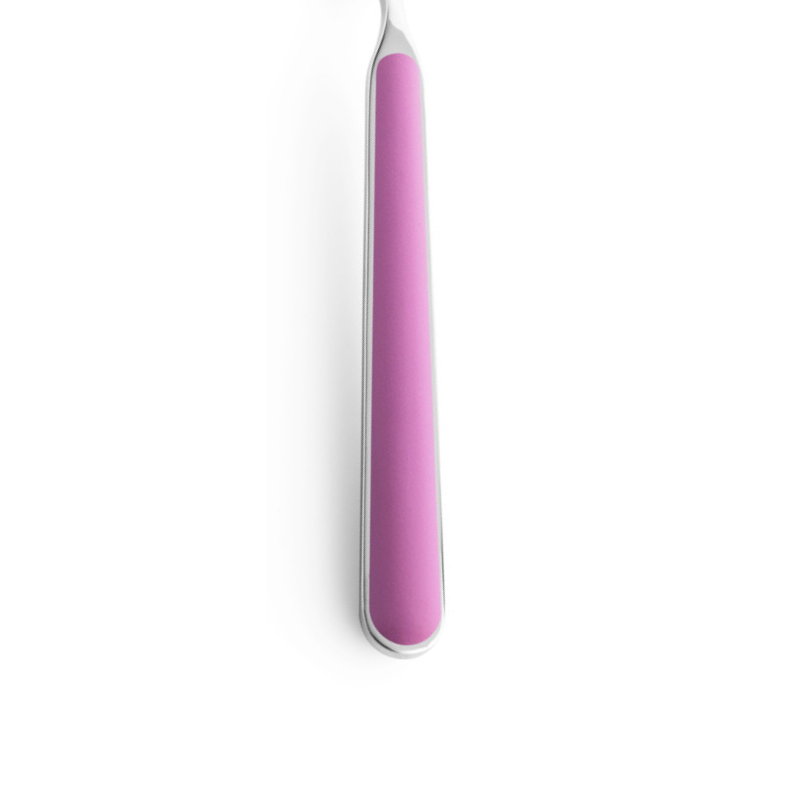 The handle of the Fantasia Salad Serving Fork from Mepra in lilac.