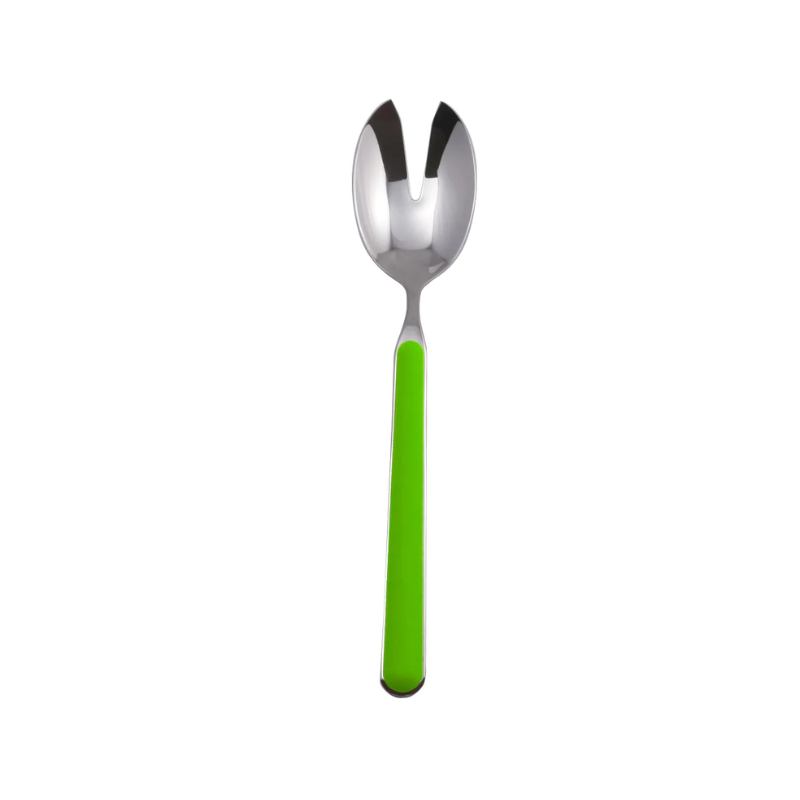The Fantasia Salad Serving Spoon from Mepra in acid green.