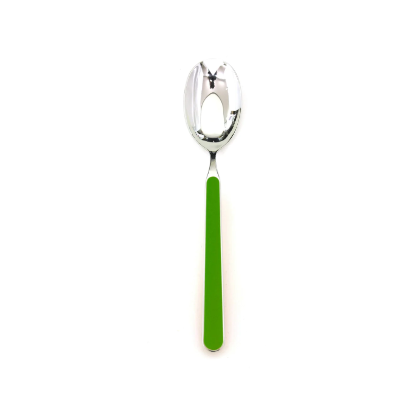 The Fantasia Salad Serving Spoon from Mepra in apple green.