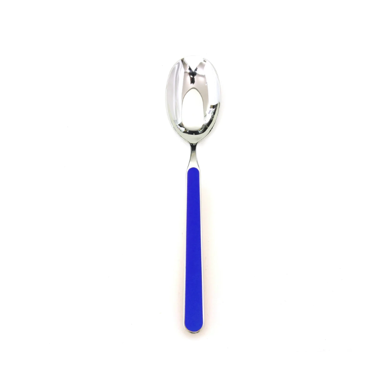 The Fantasia Salad Serving Spoon from Mepra in electric blue.