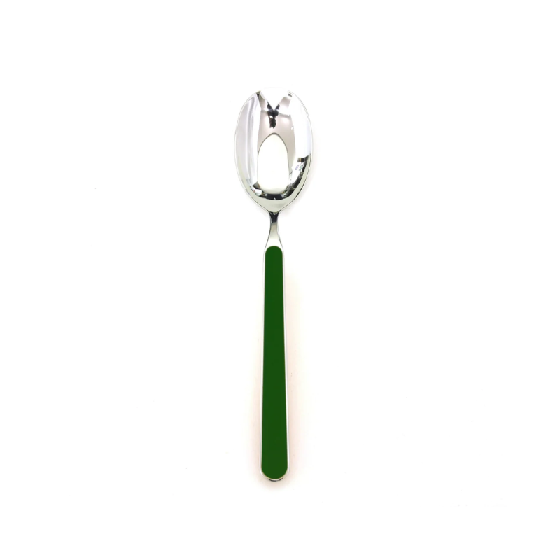 The Fantasia Salad Serving Spoon from Mepra in green.