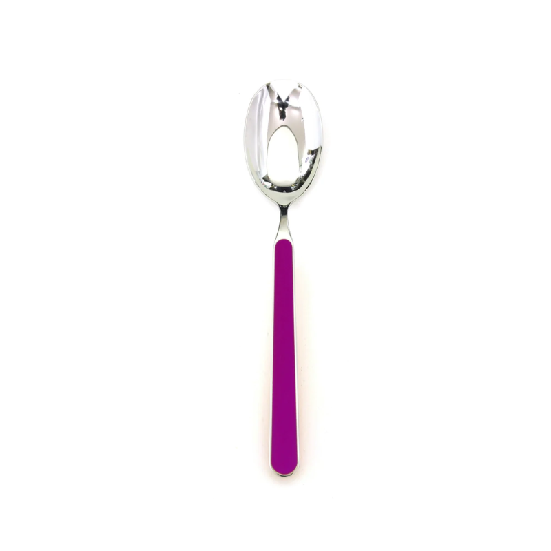 The Fantasia Salad Serving Spoon from Mepra in light mauve.