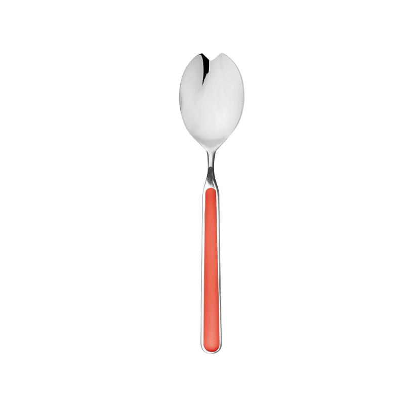 The Fantasia Salad Serving Spoon from Mepra in new coral.