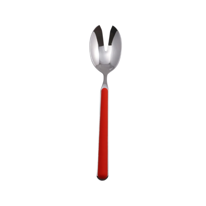 The Fantasia Salad Serving Spoon from Mepra in red.