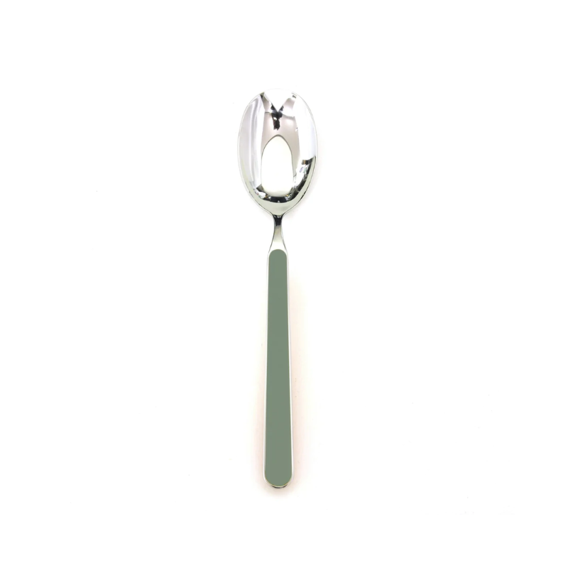 The Fantasia Salad Serving Spoon from Mepra in sage.