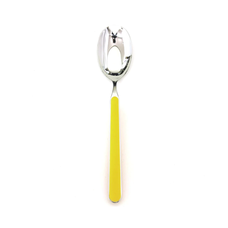 The Fantasia Salad Serving Spoon from Mepra in yellow.