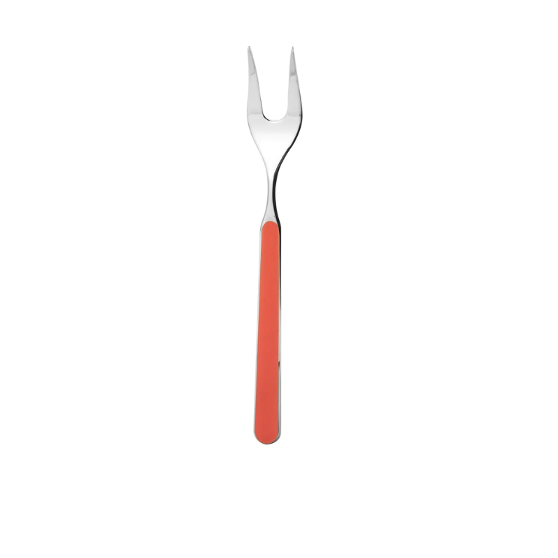 The Fantasia Serving Fork from Mepra in new coral.