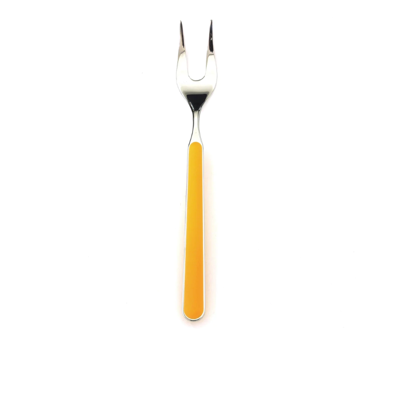 The Fantasia Serving Fork from Mepra in orange.
