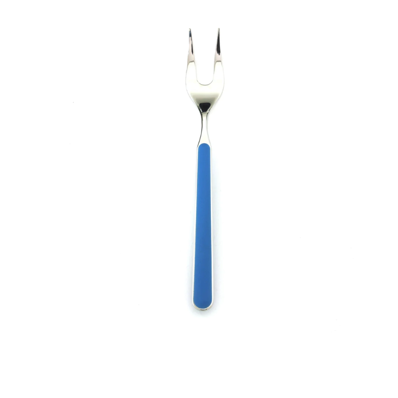 The Fantasia Serving Fork from Mepra in petroleum.