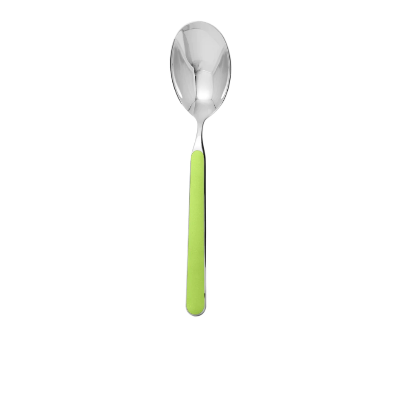 The Fantasia Serving Spoon from Mepra in acid green.