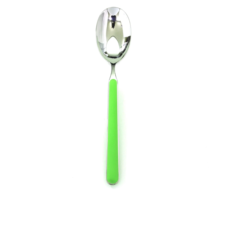 The Fantasia Serving Spoon from Mepra in apple green.