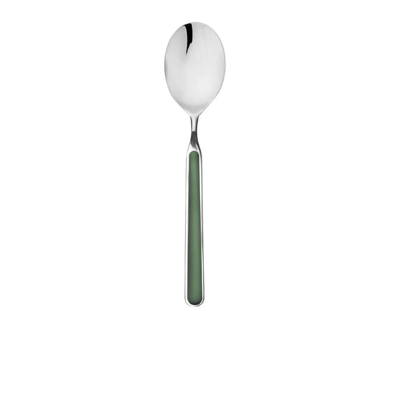 The Fantasia Serving Spoon from Mepra in green.