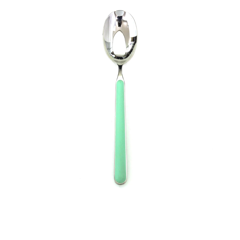 The Fantasia Serving Spoon from Mepra in green olive.