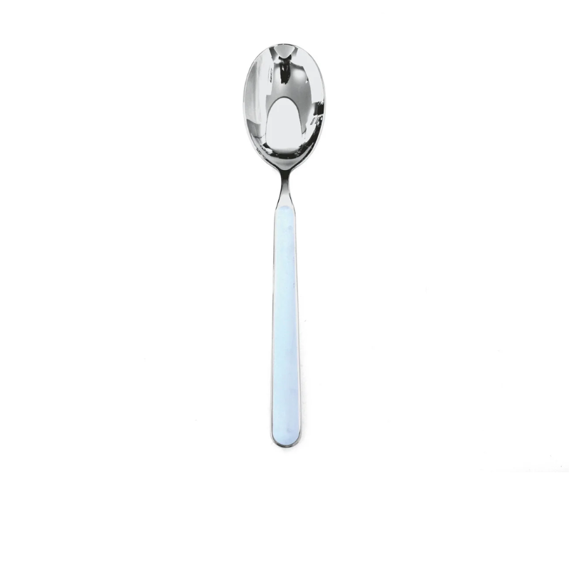 The Fantasia Serving Spoon from Mepra in light blue.