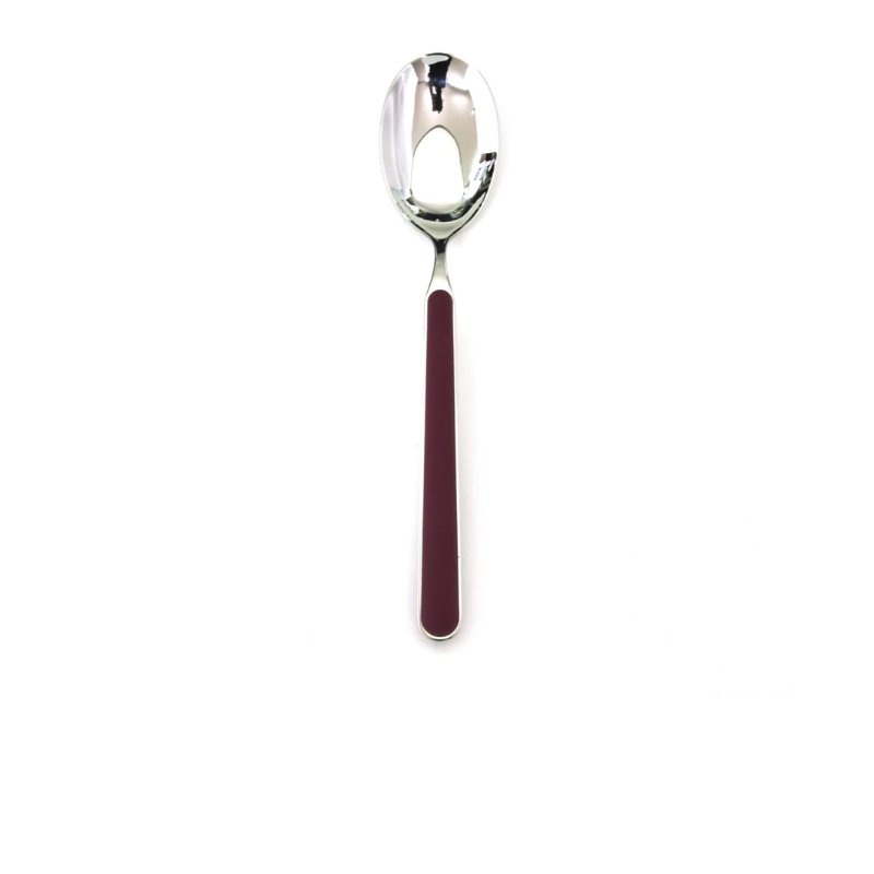 The Fantasia Serving Spoon from Mepra in light mauve.