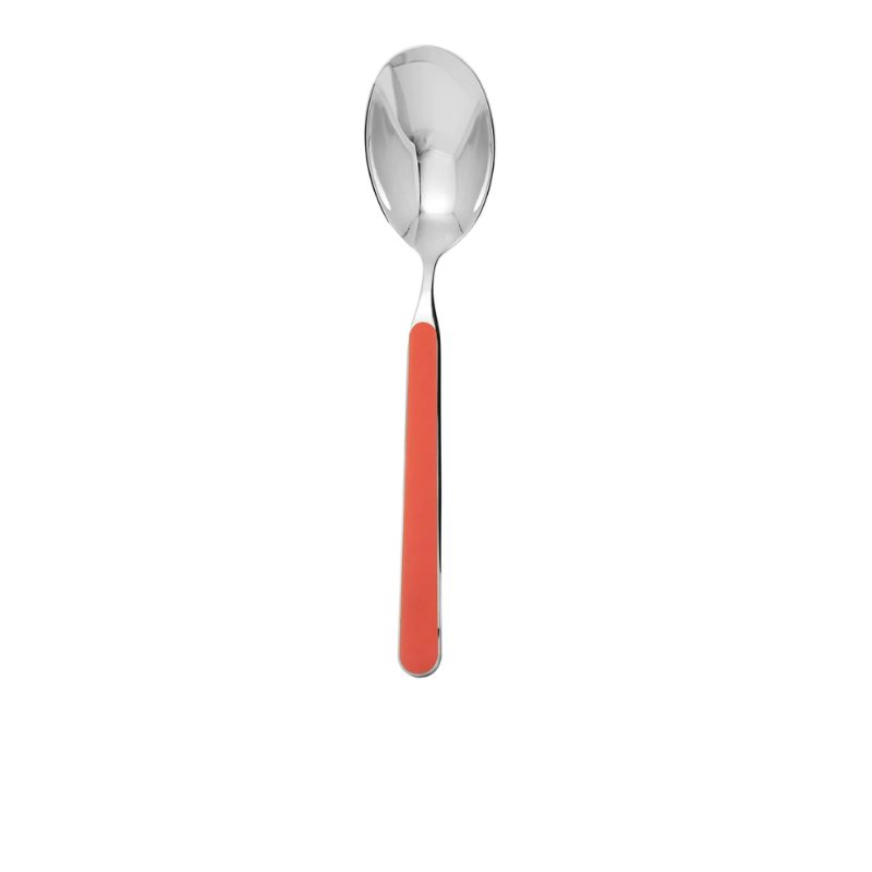 The Fantasia Serving Spoon from Mepra in new coral.