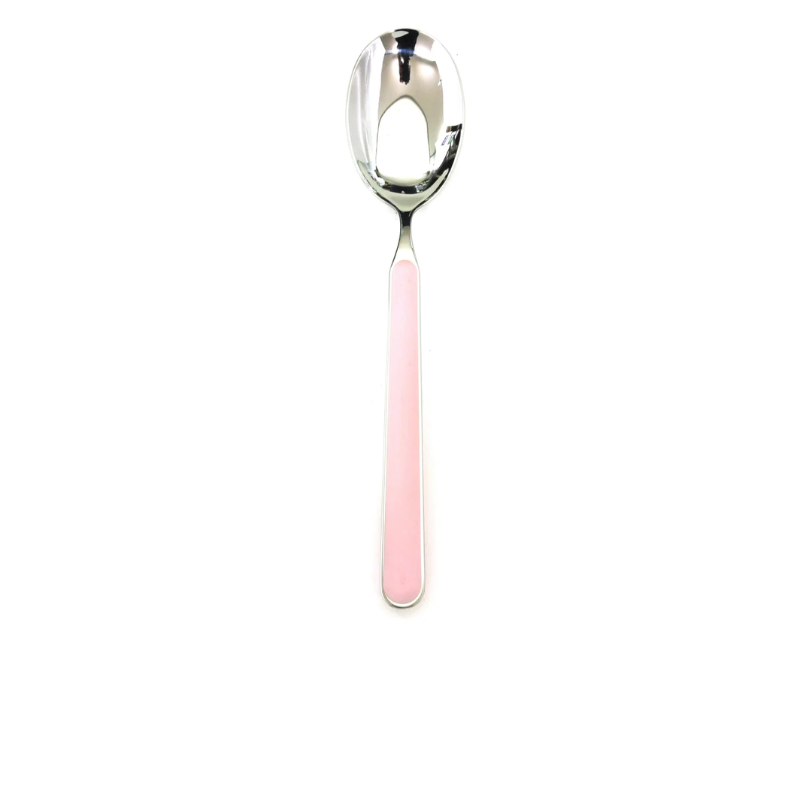 The Fantasia Serving Spoon from Mepra in pale pink.
